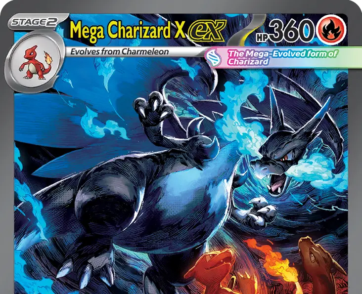 Pokémon cards showing different rarity types